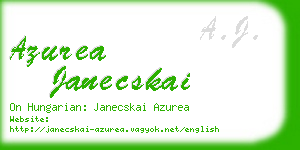 azurea janecskai business card
